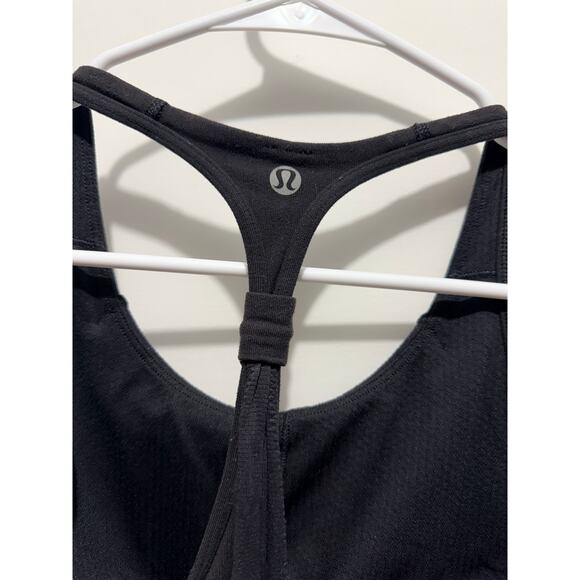 Lululemon No Limits Tank Top Black Size 4 Built-In Bra Racerback - Picture 4 of 7